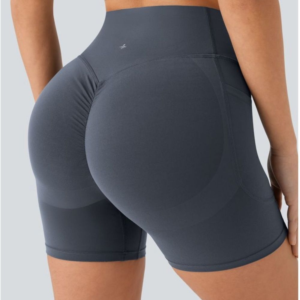 NWT SZ L Halara UltraSculpt Scrunch-Butt Lifting Tummy Control Biker Shorts